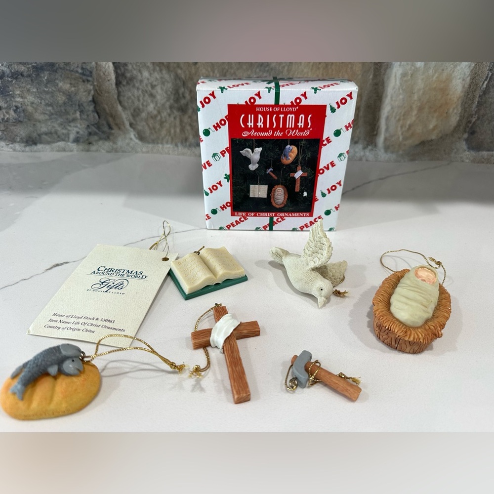 House of Lloyd Christmas Around the World Ornaments Set Vintage NEW Open Box